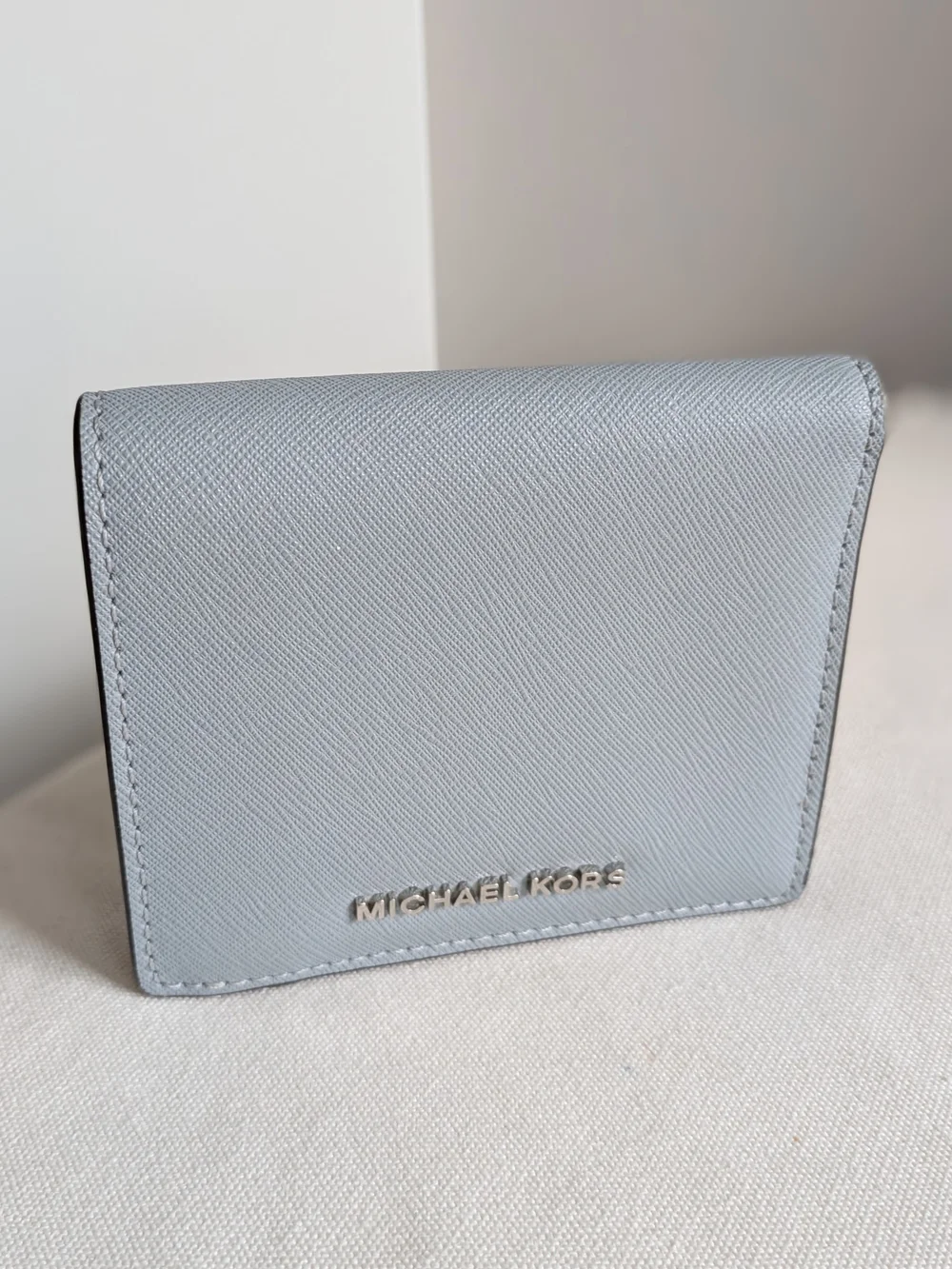 Michael Kors Light Blue Saffiano Leather Wallet